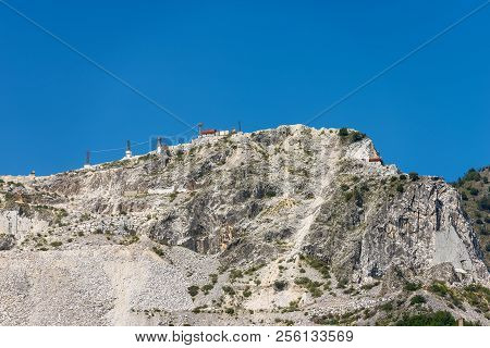 Marble Quarries (carrara White Marble) In The Apuan Alps (alpi Apuane). Tuscany, (toscana), Italy, E