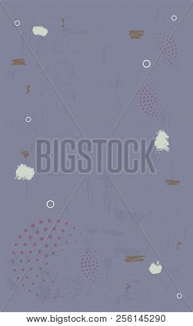 Textured Background With Abstract Elements With Empty Space For Text. Vector Illustration.
