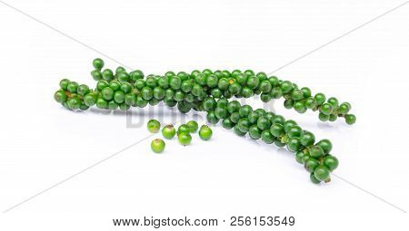 Fresh Pepercorn Isolated On White Background. Food Concept