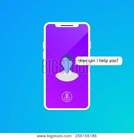 Intelligent Personal Assistant Concept At Mobile Screen