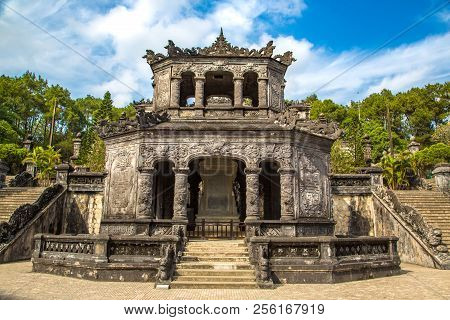 Tomb Of Khai Dinh In Hue, Vietnam In A Summer Day