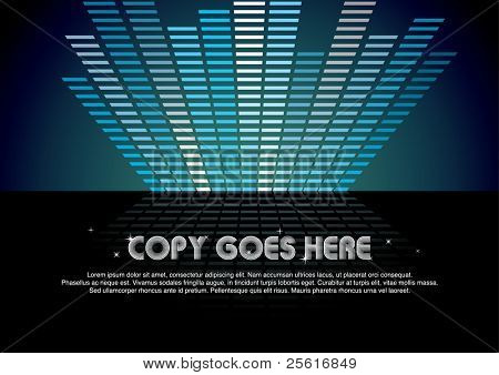 blå digital musik baggrundsdesign