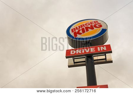 Boeblingen,germany - January 21,2018: Herrenberger Strasse This Is The Sign Of Burger King,which Has