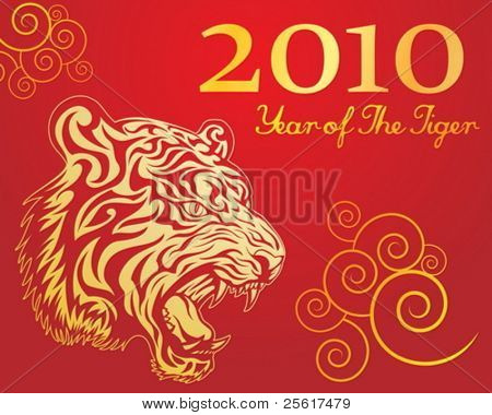 Vektor billede af new year of the tiger