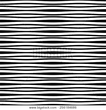Seamless Ripple Pattern. Striped Minimalistic Rippled Background.
