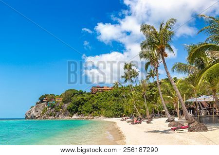 Leela Beach On Koh Phangan Island, Thailand In A Summer Day