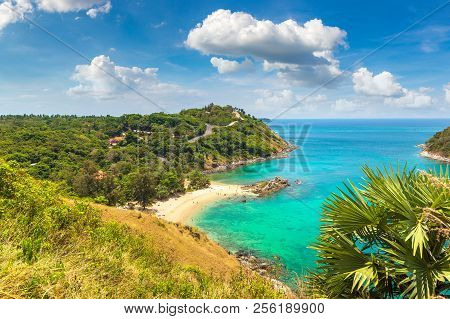 Panoramic View Of  Yanui Beach At Phuket In Thailand In A Summer Day