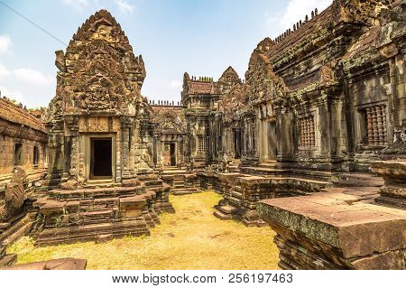 Banteay Samre Temple In Complex Angkor Wat In Siem Reap, Cambodia In A Summer Day