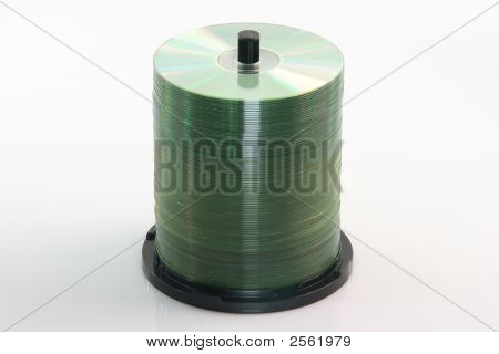 Stack av CD-skivor