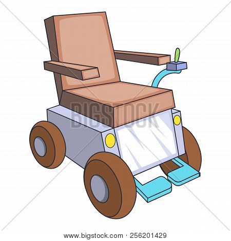 Self-propelled Wheelchair Icon. Cartoon Illustration Of Self-propelled Wheelchair Icon For Web Desig