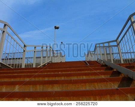 Stairs At The Railway Station.
Railway. The Road To The Sky .