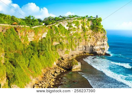 Pura Uluwatu Temple Is A Balinese Sea Temple In Uluwatu, Bali, Indonesia
