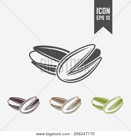 Pistachio Isolated Vector Icon, Dried Fruit Icon