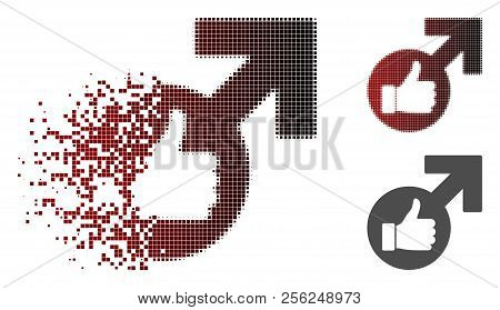Excellent Erection Symbol Icon In Sparkle, Dotted Halftone And Undamaged Solid Variants. Points Are 