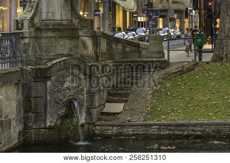 One Of The Bridges In The Area Of Königsallee, Dusseldorf, Germany.