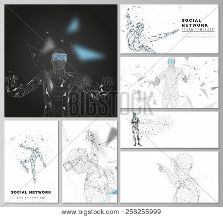 The Minimalistic Abstract Vector Illustration Of The Editable Layouts Of Modern Social Network Mocku