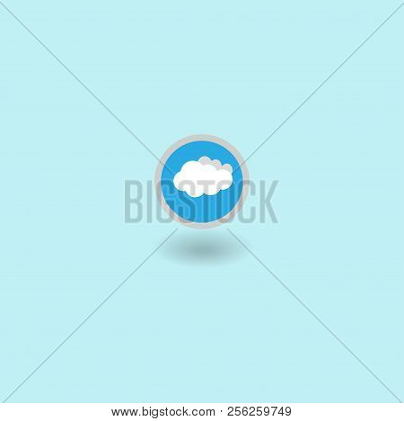 Cloud Icon, Sky, Blue, Day.  Vector Illustration. Eps 10