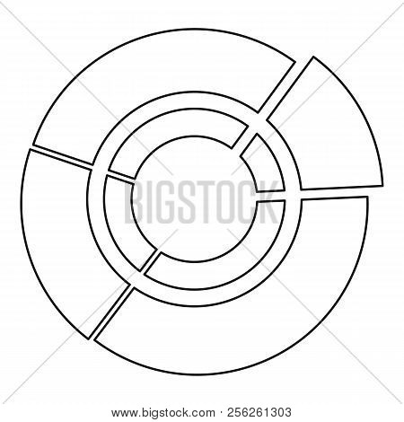 Pie Chart Icon. Outline Illustration Of Pie Chart Icon For Webicon. Outline Illustration Of Icon For