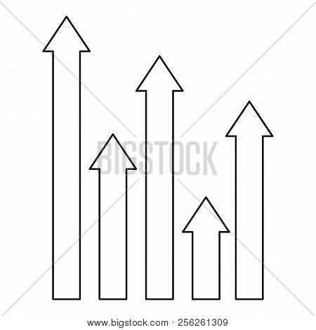 Arrows Pointing Up Icon. Outline Illustration Of Arrows Pointing Up Icon For Webicon. Outline Illust