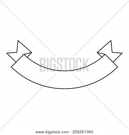 Ribbon Flag Icon. Outline Illustration Of Ribbon Flag Icon For Webicon. Outline Illustration Of Icon