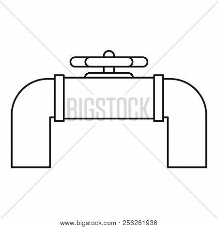 Steel Pipeline Valve Icon. Outline Illustration Of Steel Pipeline Valve Icon For Webicon. Outline Il