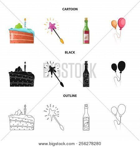 Vector Design Of Party And Birthday Symbol. Collection Of Party And Celebration Vector Icon For Stoc
