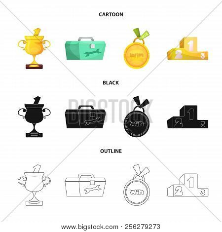 Isolated Object Of Car And Rally Symbol. Set Of Car And Race Stock Vector Illustration.