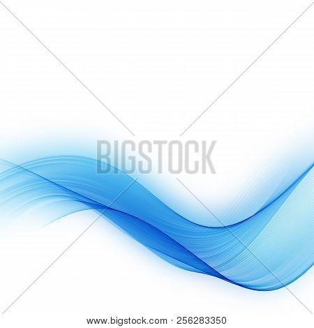 Abstract Color Wave Design Element. Blue Wave.