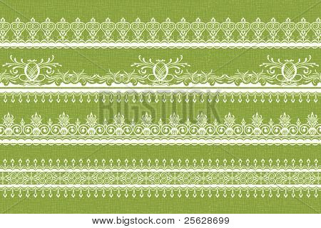Abbildung Reihe von schönen Spitzen-Grenze auf einfarbigen Hintergrund