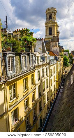 Beautiful View From The Roof Of The Old Building On The Architecture Of Paris, Medieval Tower Of Chu