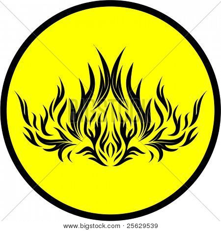Opmærksomhed brand tegn