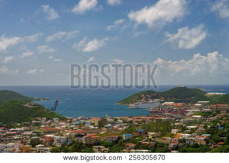 Drake's Seat Lookout Point St Thomas Virgin Islands With Cruise Port