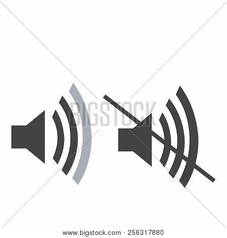Volume Icon, Vector Illustration Isolated On White Background.