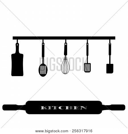 Kitchen Utensils, Vector Illustration Isolated On White Background