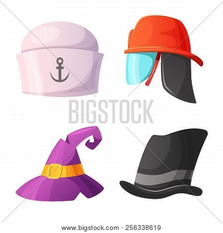 Vector Illustration Of Headwear And Cap Logo. Collection Of Headwear And Accessory Stock Vector Illu
