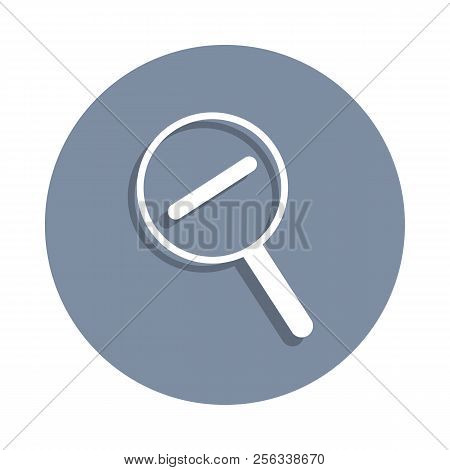 Decrement Icon In Badge Style. One Of Web Collection Icon Can Be Used For Ui, Ux