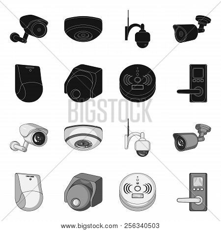 Vector Illustration Of Cctv And Camera Symbol. Set Of Cctv And System Vector Icon For Stock.