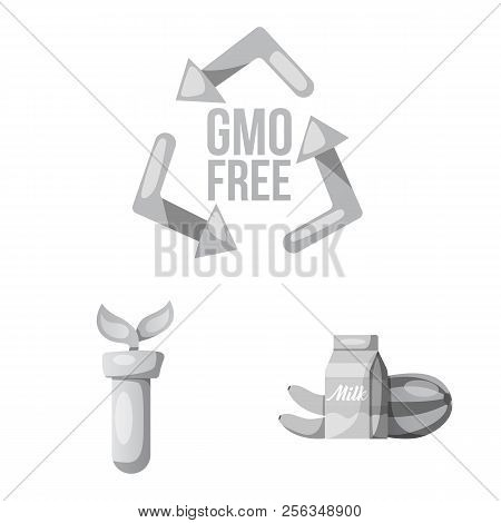 Vector Design Of Genetic And Plant Icon. Set Of Genetic And Biotechnology Stock Vector Illustration.
