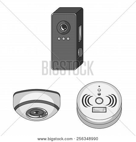 Vector Design Of Cctv And Camera Symbol. Set Of Cctv And System Stock Vector Illustration.