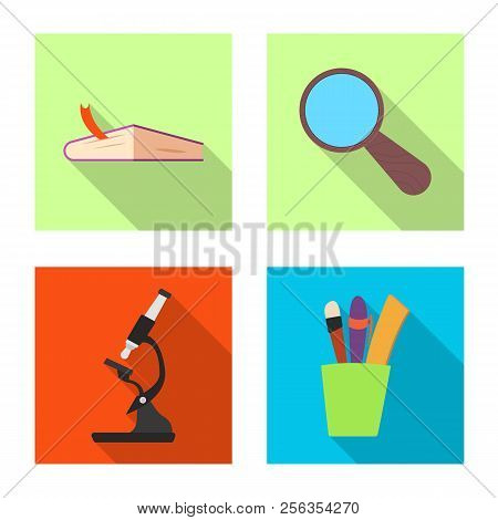 Isolated Object Of Education And Learning Sign. Set Of Education And School Stock Vector Illustratio
