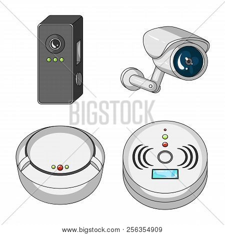 Vector Design Of Cctv And Camera Logo. Set Of Cctv And System Stock Vector Illustration.