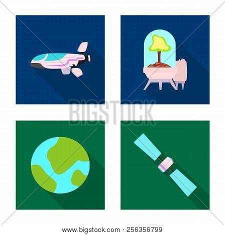 Isolated Object Of Mars And Space Icon. Set Of Mars And Planet Vector Icon For Stock.