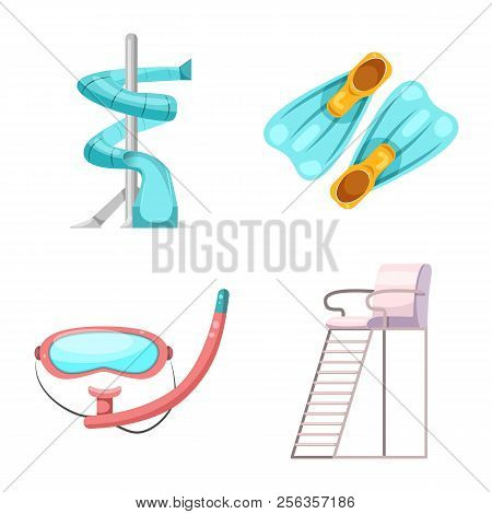 Isolated Object Of Pool And Swimming Icon. Collection Of Pool And Activity Stock Symbol For Web.