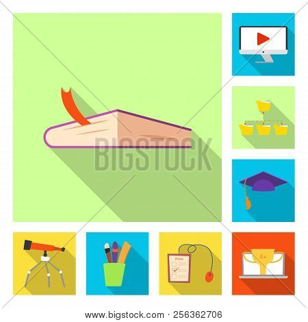 Vector Design Of Education And Learning Symbol. Collection Of Education And School Vector Icon For S