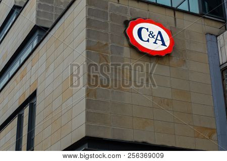 Stuttgart,germany - January 12,2018: Breite Strasse This Is The Old C&a Building In The Center Of Th