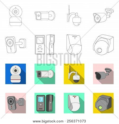 Vector Illustration Of Cctv And Camera Logo. Collection Of Cctv And System Vector Icon For Stock.
