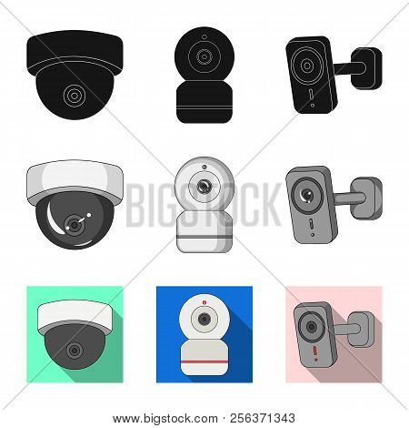 Vector Illustration Of Cctv And Camera Symbol. Collection Of Cctv And System Vector Icon For Stock.