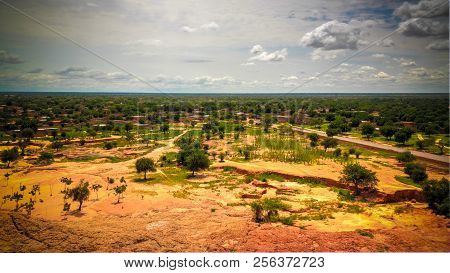 Panoramic Landscape View To Sahel And Oasis, Dogondoutchi, Niger