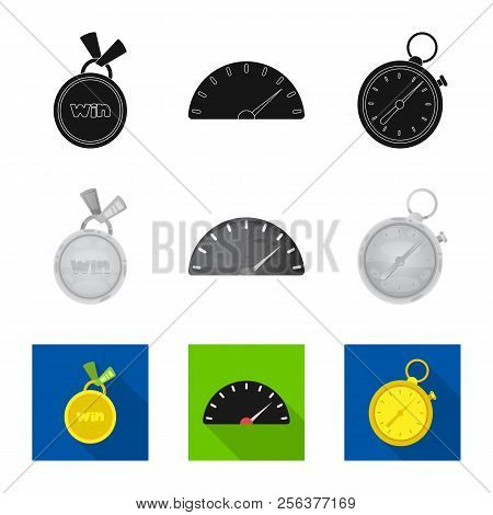 Isolated Object Of Car And Rally Sign. Set Of Car And Race Stock Vector Illustration.