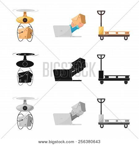 Vector Design Of Goods And Cargo Symbol. Set Of Goods And Warehouse Vector Icon For Stock.